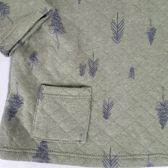 😍New! Baby 2pc Quilted Pullover & Leggings Set, Green- Boy or Girl Unisex - Picture 6 of 10